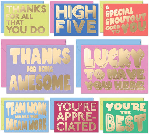 S&O Employee Appreciation Cards for Coworkers - 8 Designs - Assorted Thank
