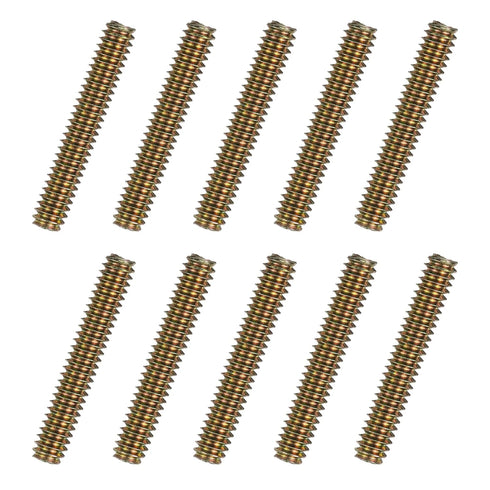 uxcell 10pcs Fully Threaded Rods 1/4x1-1/2, Carbon Steel for Furniture Garden Railing Mounting Assembly