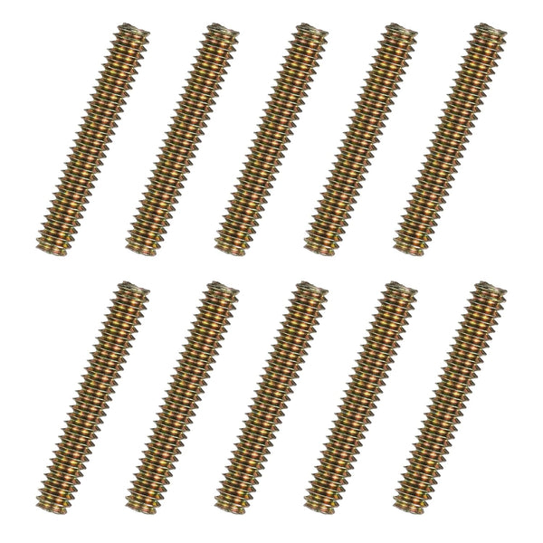 uxcell 10pcs Fully Threaded Rods 1/4x1-1/2, Carbon Steel for Furniture Garden Railing Mounting Assembly