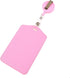 Premium Bling ID Name Badge Holder, Fashion Retractable Pink Crystal Neck Lanyard, Portable Rhinestone Clip for Nurse,