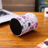 Purple Succulent Design PU Leather Pencil Pen Holder Desk Organizer PH23