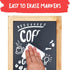 White Chalk Markers, Fine Tip (5 Pack 3mm), Liquid Chalk Marker Erasable for Chalk Board, Glass, Car Window