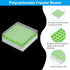 PATIKIL 81 Well Polycarbonate Freezer Boxes, 1 Pcs Tube Rack for 2.0ML Tubes Vials Samples, Green