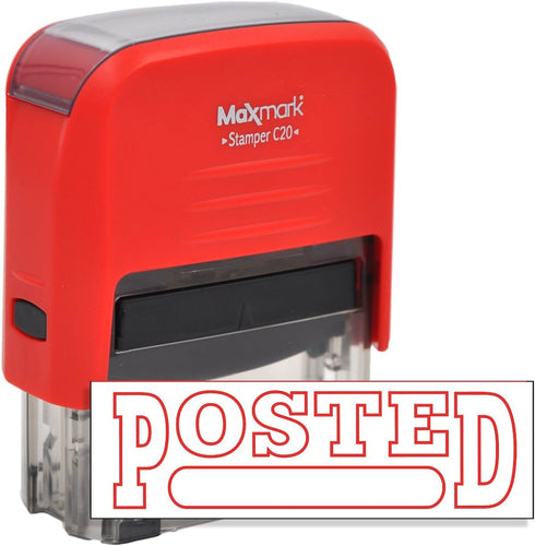 Posted Self Inking Stamp, Printer 20 Style 2 - Red Ink