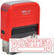 Posted Self Inking Stamp, Printer 20 Style 2 - Red Ink