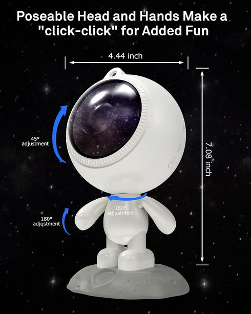 AIRIVO Dreamers Star Projector,Astronaut Galaxy Projector Bluetooth Speaker with Remote,White Noise,Interactive Posture