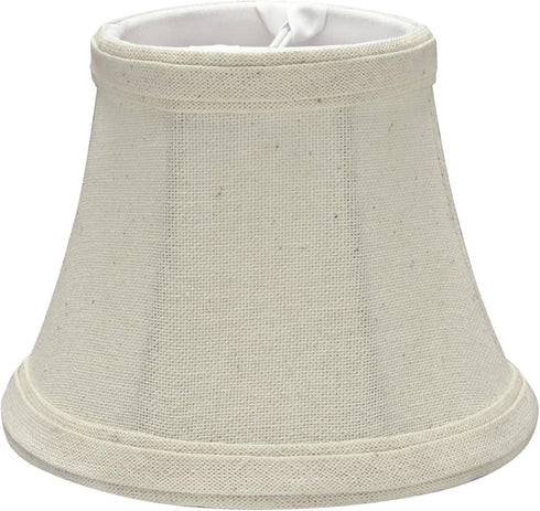 Aspen Creative 30004, Bell Clip-On Chandelier Lamp Shade, Off-White, 3" Top X 5" Bottom