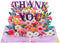 WJIAAA Pop Up Thank You Cards, 3D Thank You Card with Envelope flowers