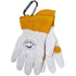 Caiman Premium Goat Grain TIG/MIG Welding Gloves, Wool Insulated Back, White/Gold, Small (1871-3)