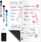 Magnetic Dry Erase White Board Sheet for Fridge (14x11"), Stain Resistant Board with 3 Markers & Big Eraser