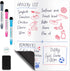 Magnetic Dry Erase White Board Sheet for Fridge (14x11"), Stain Resistant Board with 3 Markers & Big Eraser