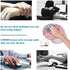 Ergonomic Mouse Pad Wrist Support Set, Pink Glitter Inspirational Quote Wrist Rest Pad with Coasters for Home Office