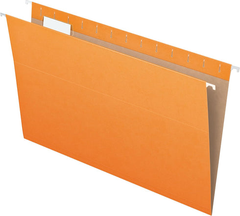 Pendaflex Recycled Hanging Folders, Legal Size, Orange, 1/5 Cut, 25/BX