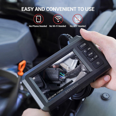 DEPSTECH Industrial Endoscope - 5.5mm 1080P HD Digital Borescope Inspection Camera with 4.3 Inch LCD Screen, IP67