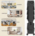 5-Tier BYFU Movable Bookshelf Cart, Rolling File Paper Storage Organizer Mobile Bookcase with Wheels for Home Office