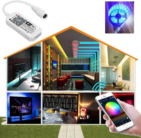 3 Pack Smart WiFi LED Controllers, RGB Led Strip Lights Wireless Control, Compatible with Alexa & Google Home & IFTTT