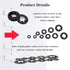 340 Pcs Locking Washers Assortment Kit, Internal Tooth Starlock Push On Speed Clips Fasteners - M3, M4/M5/M6/M8/M10/M12