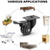 GBL 2" Heavy Duty Caster Wheels with Brakes, Set of 4, Up to 440Lbs, Silent Rubbered Trolley Wheels