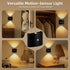 2 Pack 3 Closet Motion Sensor Wall Light, Rechargeable Wall Sconce with Color Temperatures and Brightness Adjustable
