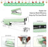 Green Desk Accessory Kit - Acrylic Stapler Set for Women and Students - Includes Tape Dispenser and 1000 Staples