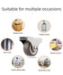 1 Inch Fixed Caster Wheels, Small Caster Wheels + Screws, Low Profile Castor, Set of 8 No Floor Marks Silent Casters