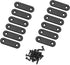 12 Pcs Straight Brace - Flat Brace 2” x 0.6” Stainless Steel Bracket for Wood, Furniture & Shelves, Matte Black