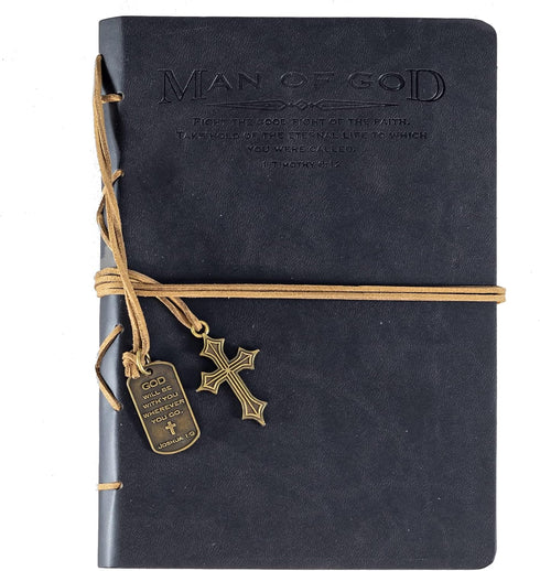 Divinity Boutique Journal, Man of God with Black Cross Charm, Cross Black (22880)