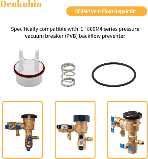 800M4 Vent Float Repair Kit Compatible with Watts 1 inch 800QT Backflow Valve, 1" Pressure Vacuum Breaker