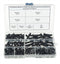 Metric M6 Nylon Phillips Pan Head Screws Nuts Flat Washers Assortment Kit (Black)