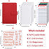 SKYDUE Budget Binder with Zipper Envelopes, Money Organizer for Cash, 12pcs Expense Budget Sheets & 24 Labels