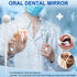 EZGO 100pcs Dental Mouth Oral Teeth Mirrors with Shiny Handle and Free Protective Packing, Every Mirror Individually