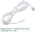 MECCANIXITY T5 T8 LED Tube Power Extension Cable with On/Off Switch, 5M Length Wire