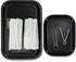Black Metal Tray 2 Pack, 11"x7" and 7"x5.5", Stylish Black Design