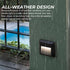 ZONK Outdoor Waterproof LED Step Lights, 120V Wall Mounted Stairway Lighting, 3W 4000K