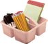 Teacher Created Resources Blush Portable Plastic Storage Caddy, 6-Pack for Classrooms and Office Organization, 3