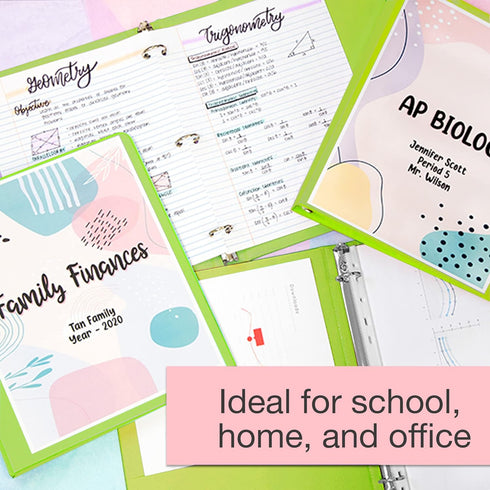 BAZIC 3 Ring Binder 1/2" Economy View Organizer - Lime Green, Round Ring, Holds 100 Sheets, 1-Count for School Office