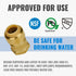 SUNGATOR 6-Pack Push Fit PEX Fittings, 1/2-Inch by 1/2-Inch Female Adapter Plumbing Connector with Disconnect Clip