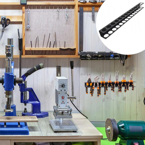Generic 1.57x1.77x15.7in Tool Rack Screwdriver Organizer - Desk Workbench Storage Solution | Sturdy Molded Holder