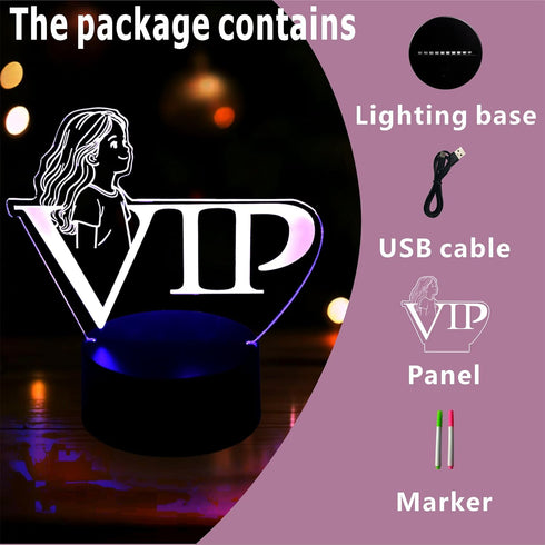 LED Lights Table Sign with Writing Pen - Battery Powered Party Supplies, Color Changing Wedding Decorations Table