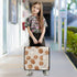 Krafig 3 Cookies Milk Pattern Cute Zipper Binder Bag Ring with Handle Shoulder Strap, Binder File Organizer Bag Storage