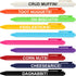 Crtiin 10 Pcs Funny Pens, Multicolored Snarky Office Pens with Complaining Quotes, Novelty Gifts for Friends (Negative)