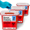 Sharps Container 2 Gallon (3-Pack), Needle Disposal Containers, Professional Grade Biohazard Sharps Bin