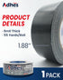ADHES Duct Tape Heavy Duty Waterproof, 1.88 Inch x 164 Feet, Strong Adhesive Black Duct Tape for Repairs