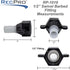 RV Plumbing Fitting, 1/2" Swivel to 1/2" Barb, Barb Straight Wingnut Swivel Adapter, 2-Pack
