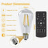phwii Bulbs,Remote Bulb,ST64 Bulbs Control,800LM 6W (60W Equivalent),E26 Base,Dimmable 2700K-6500K, 2-Pack(2 Bulbs+1