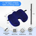 Gel Seat Cushion Navy Blue Flannel Pillow with Velvet Removable Cover Ergonomic Sponge Support for Office