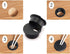 HJ Garden 2pcs 1-1/2 inch Desk Wire Cord Cable Grommets - Hole Cover for Office PC Desk Cable Organizer - Black
