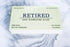 RXBC2011 Funny Retirement Gift Business Cards (Pack of 50) with Gold Stainless Steel Case for Retired Men Women