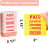 Building Blocks Office 10-Piece Stamps Set - Paid, Scanned, Copy, Faxed, Refillable Self Inking Business Stamp