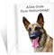 Prime Greetings Funny Dog Birthday Card with German Shepherd, Eco-Friendly Thick Card Stock, 5in x 7.75in